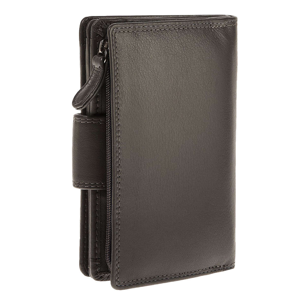 Портмоне Dr.Koffer из натуральной кожи серое