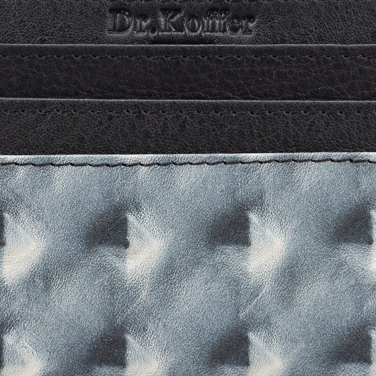 Кредитница Dr.Koffer из натуральной кожи серая