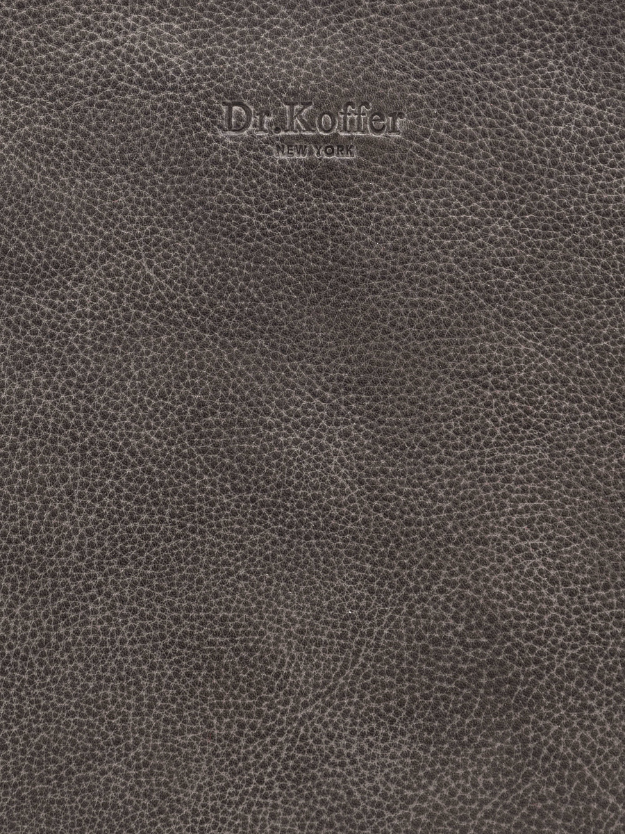 Сумка для документов Dr. Koffer из натуральной кожи серая