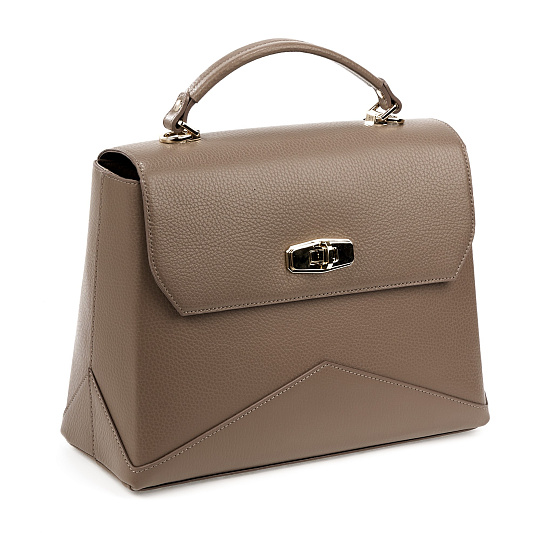 Женская сумка  Dr. Koffer из натуральной кожи бежевая