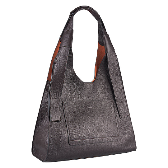 Женская сумка Dr. Koffer из натуральной кожи коричневая