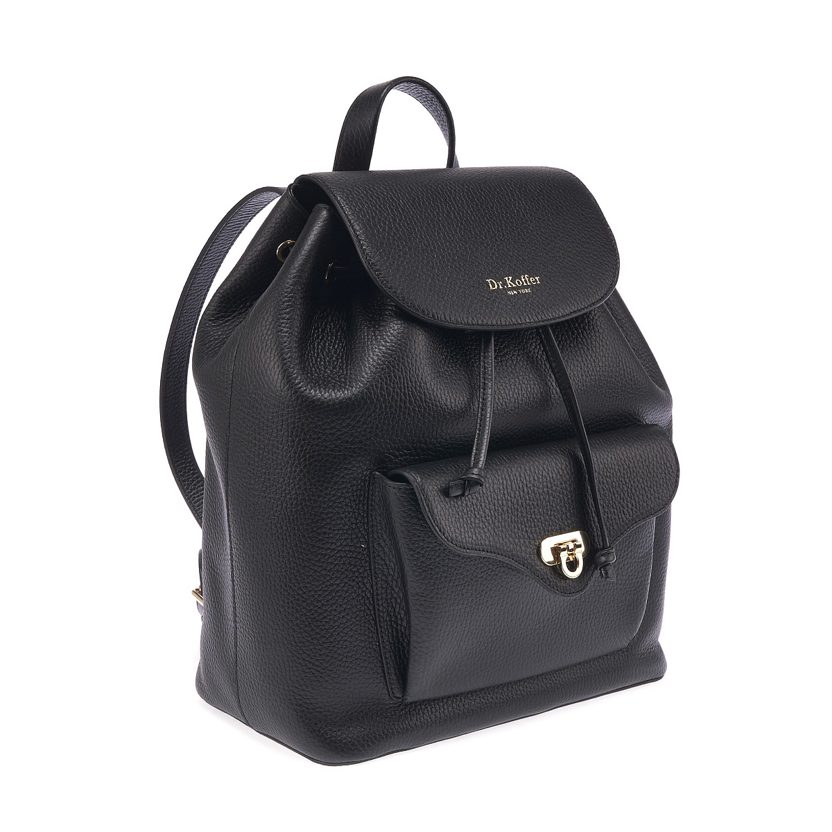 Рюкзак Dr. Koffer из натуральной кожи черный