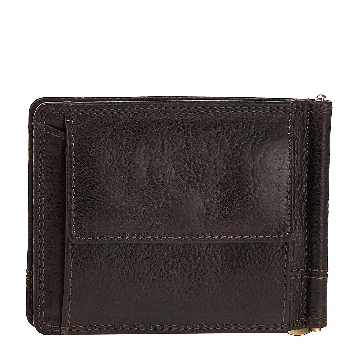 Зажим для денег Dr.Koffer из натуральной кожи коричневый