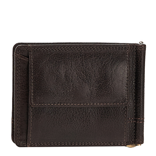 Зажим для денег Dr.Koffer из натуральной кожи коричневый