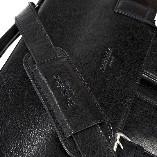 Портфель Dr.Koffer из натуральной кожи черный