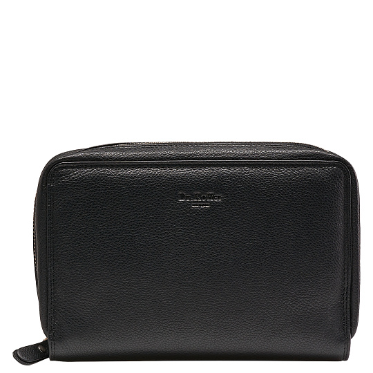 Сумка барсетка из натуральной кожи Dr. Koffer черная