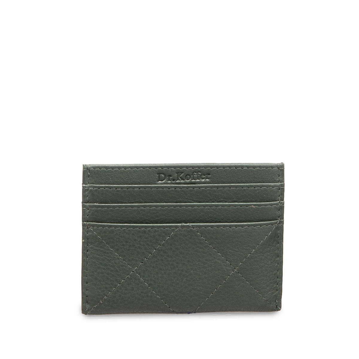 Кредитница Dr.Koffer из натуральной кожи зеленая