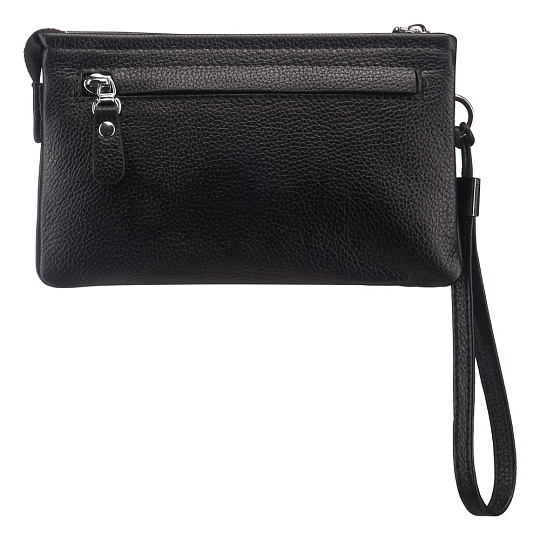 Сумка барсетка из натуральной кожи Dr. Koffer черная