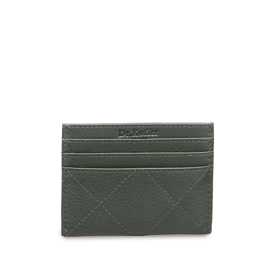 Кредитница Dr.Koffer из натуральной кожи зеленая