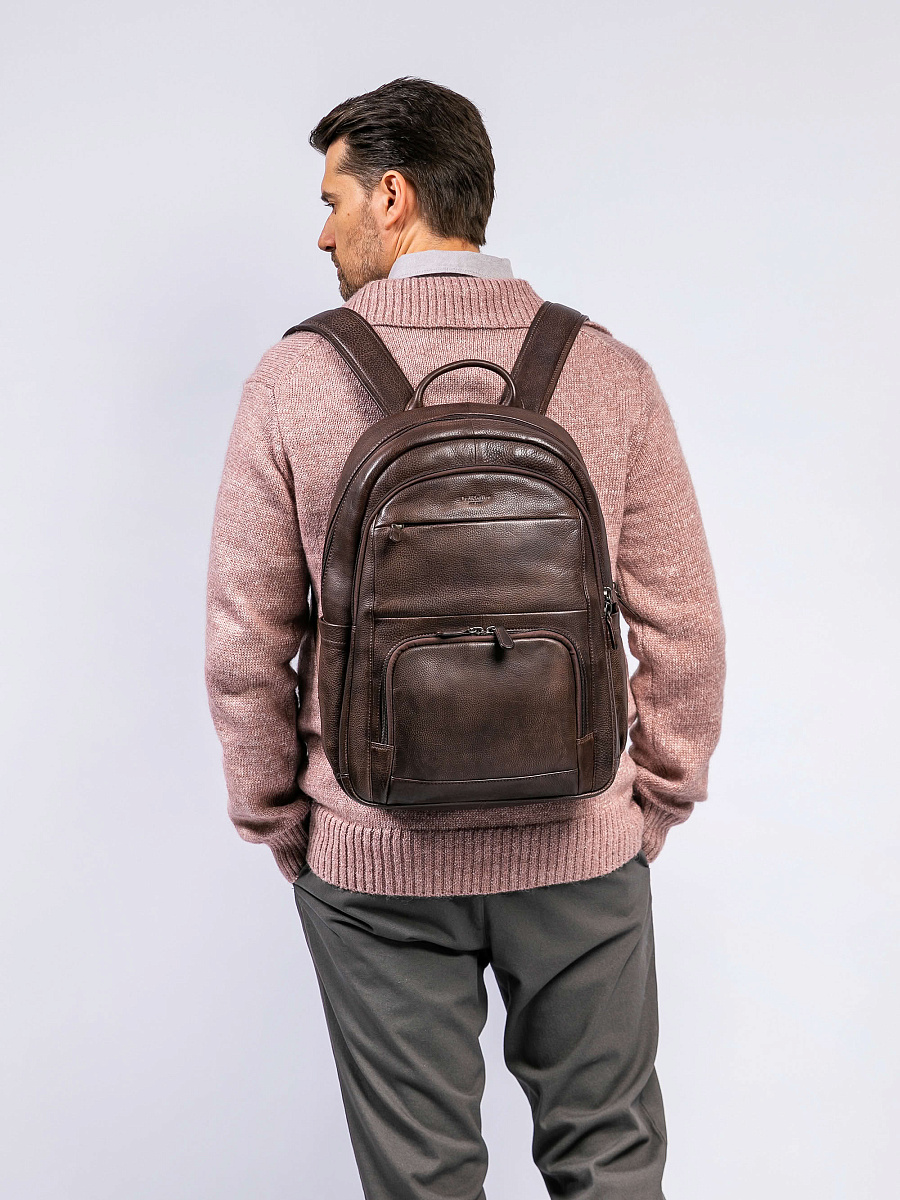 Рюкзак Dr. Koffer из натуральной кожи коричневый