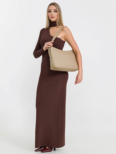 Женская сумка Dr.Koffer из натуральной кожи бежевая