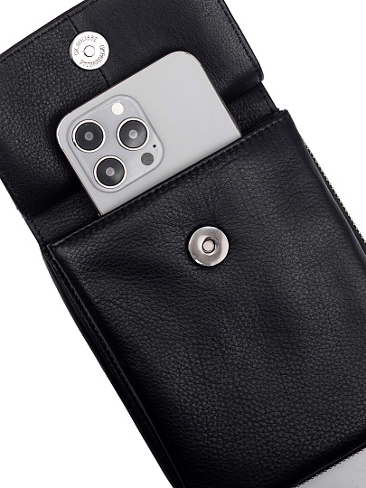 Сумка через плечо Dr.Koffer из натуральной кожи черная