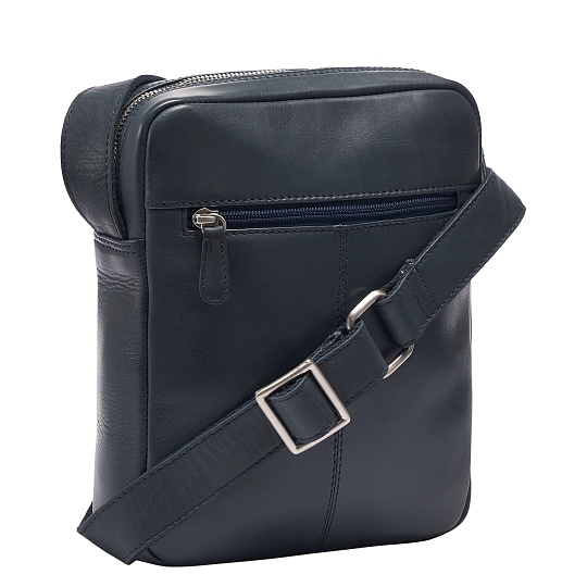 Сумка через плечо Dr.Koffer из натуральной кожи синяя