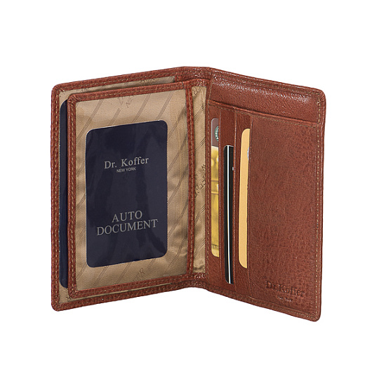 Обложка для автодокументов из натуральной кожи Dr. Koffer