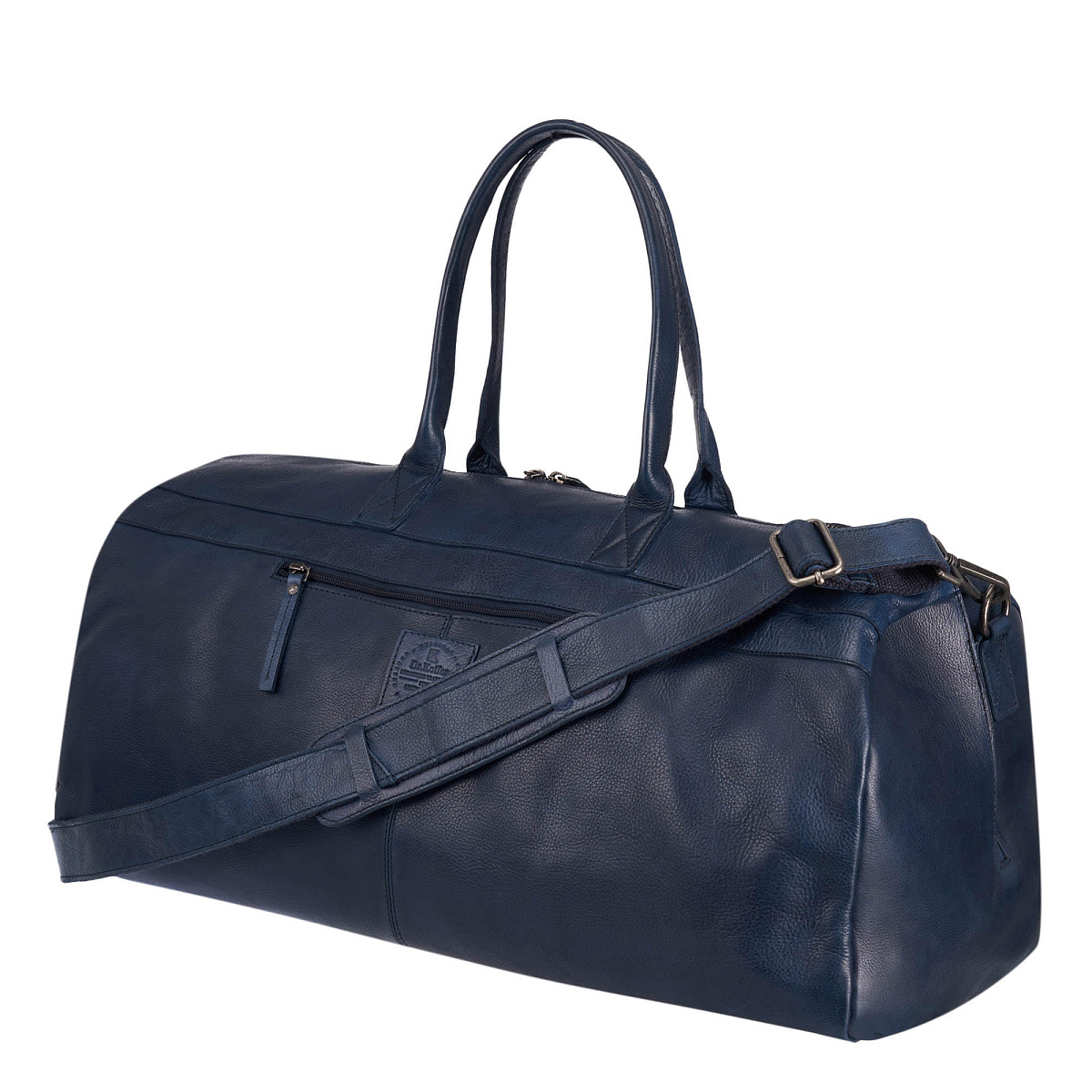 Сумка дорожная Dr.Koffer из натуральной кожи синяя