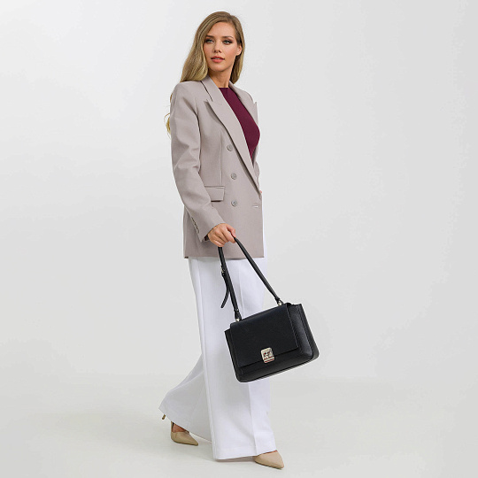 Женская сумка Dr. Koffer из натуральной кожи черная