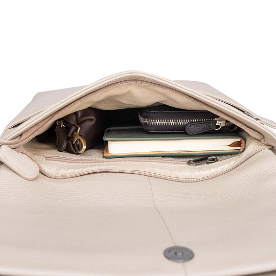 Рюкзак Dr.Koffer из натуральной кожи белый