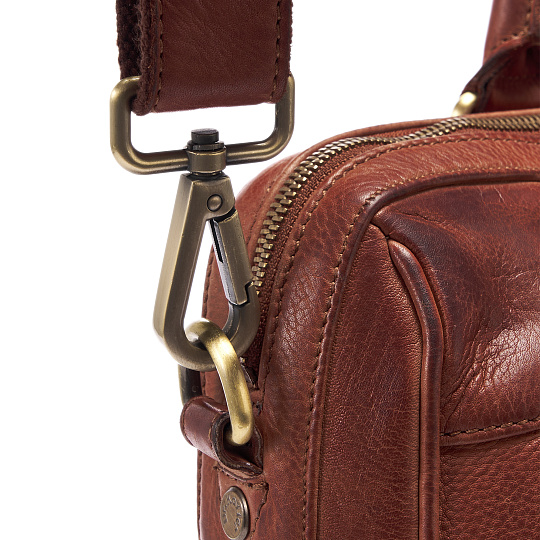 Деловая сумка Dr.Koffer из натуральной кожи коричневая