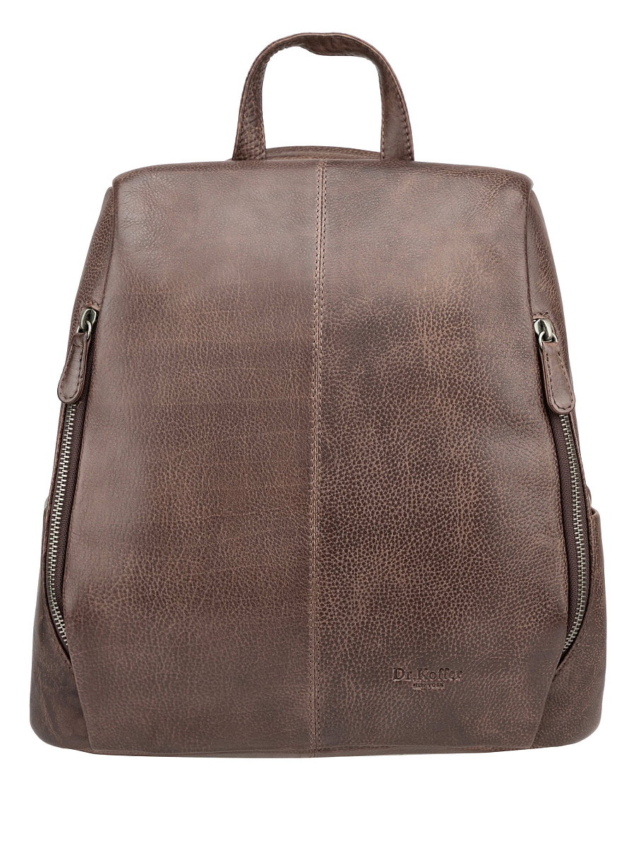 Сумка-рюкзак Dr. Koffer из натуральной кожи коричневая