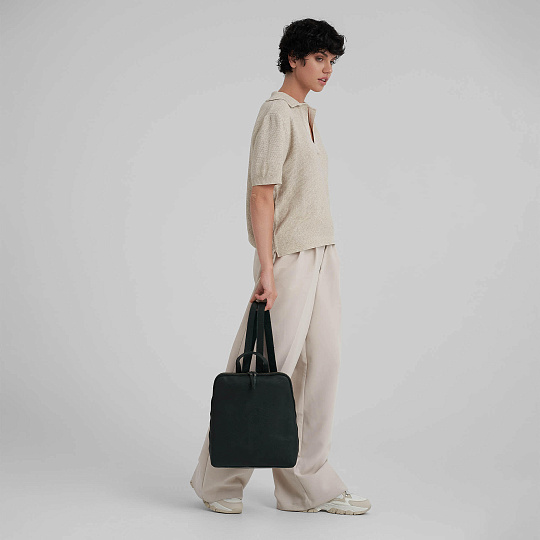 Рюкзак Dr.Koffer из натуральной кожи зеленый