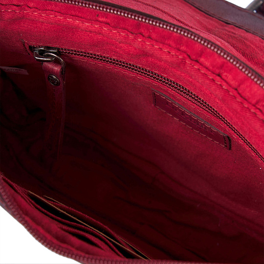 Женская сумка Dr. Koffer из натуральной кожи бордовая