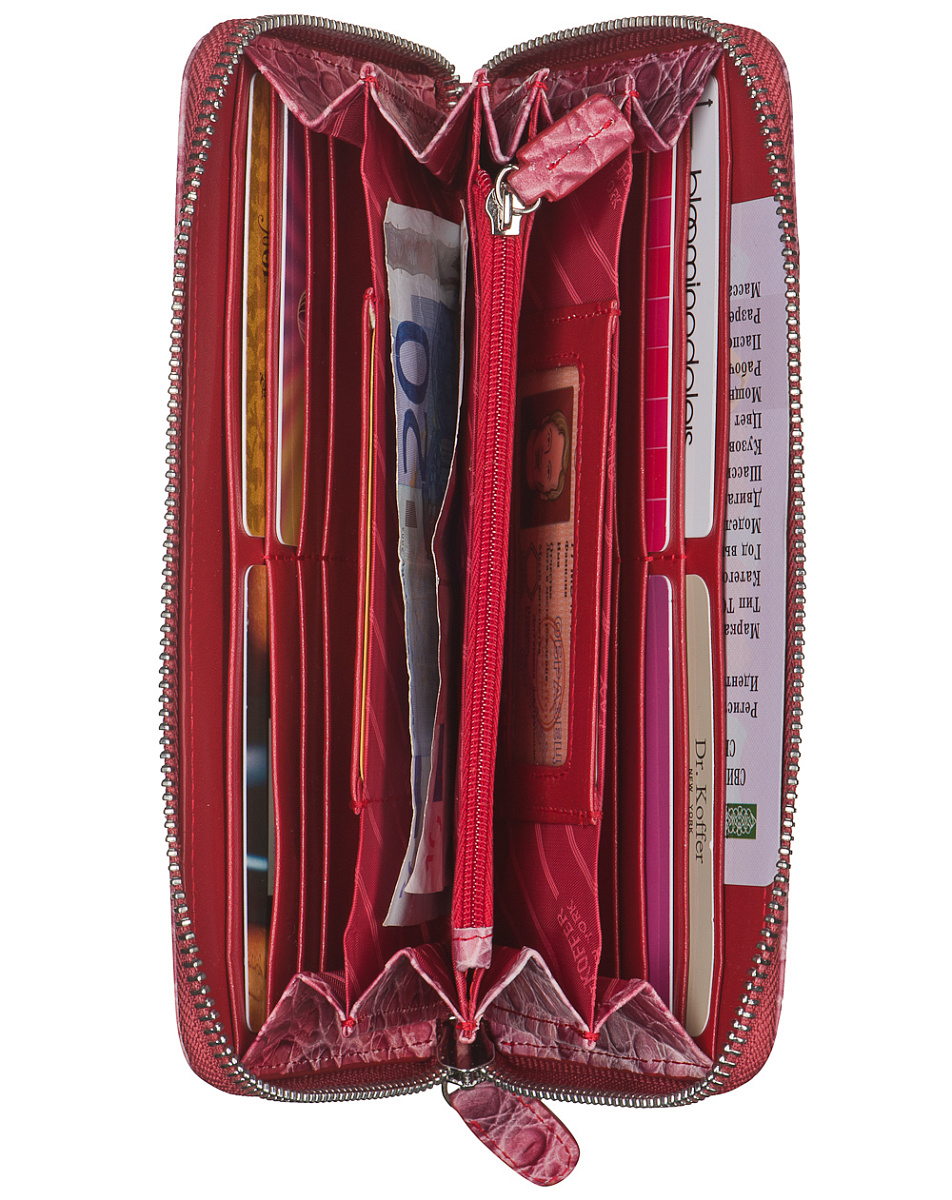 Портмоне Dr.Koffer из натуральной кожи красное