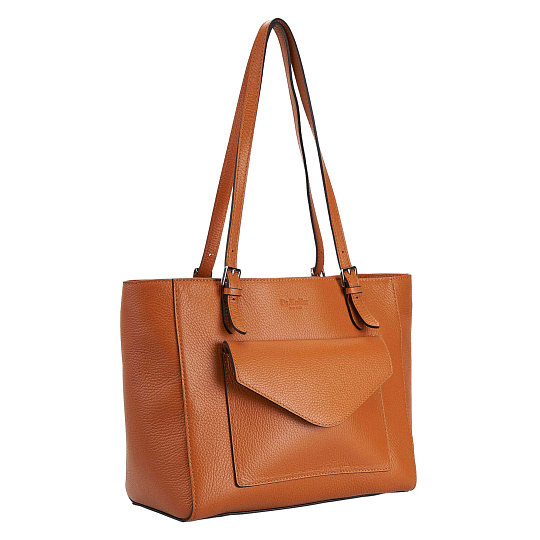 Женская сумка Dr. Koffer из натуральной кожи оранжевая