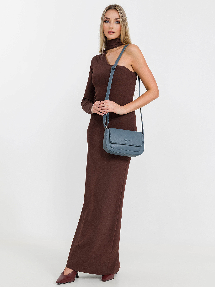 Женская сумка Dr.Koffer из натуральной кожи голубая