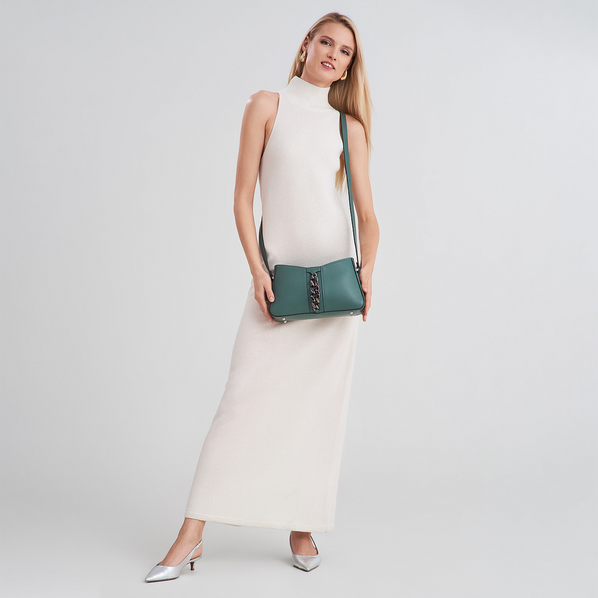 Женская сумка Dr. Koffer из натуральной кожи зеленая