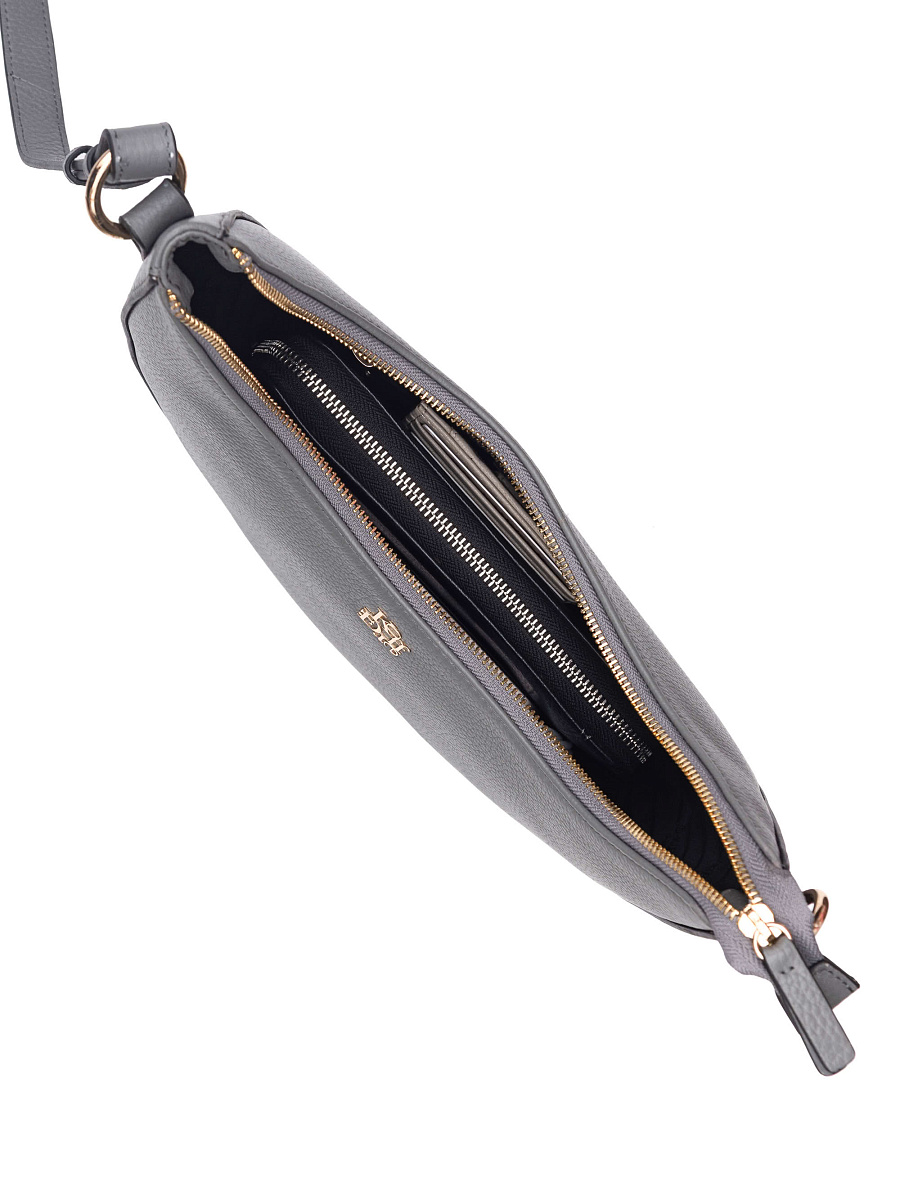 Женская сумка Dr. Koffer из натуральной кожи серая