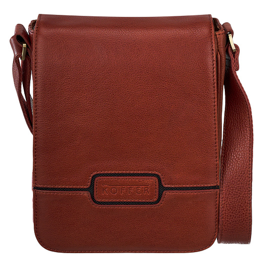 Сумка через плечо Dr.Koffer из натуральной кожи коричневая