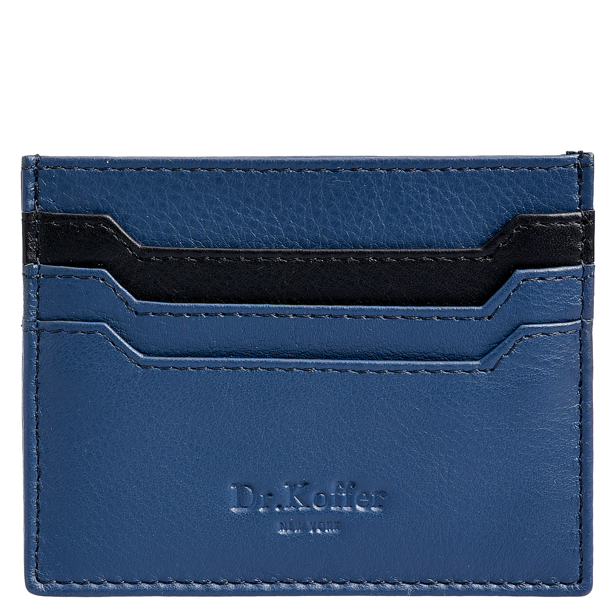 Кредитница Dr.Koffer из натуральной кожи синяя