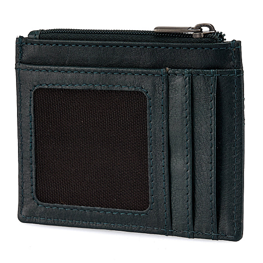 Кредитница Dr.Koffer из натуральной кожи зеленая