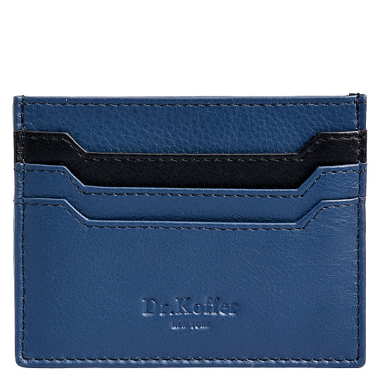 Кредитница Dr.Koffer из натуральной кожи синяя