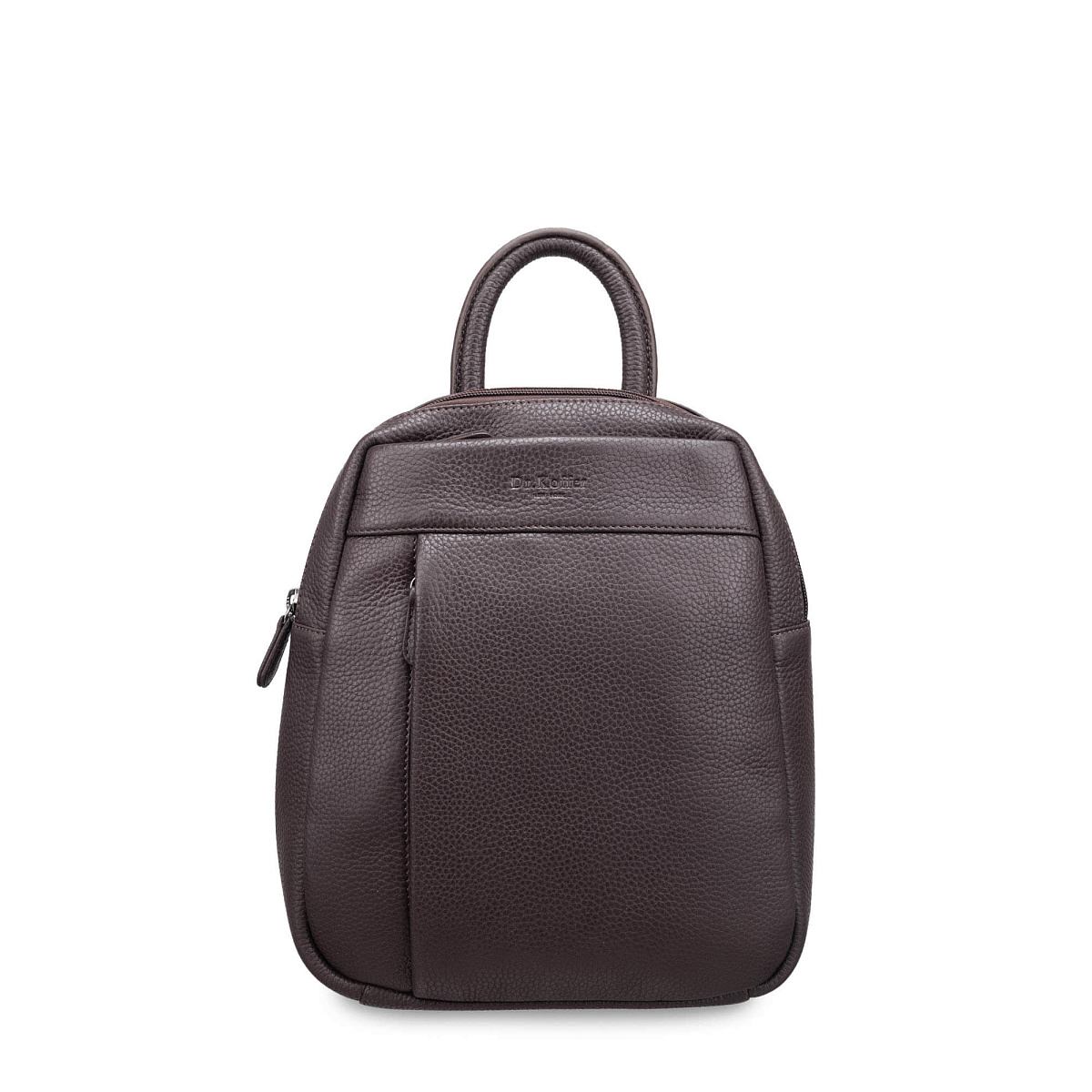 Рюкзак Dr.Koffer из натуральной кожи темно-коричневый
