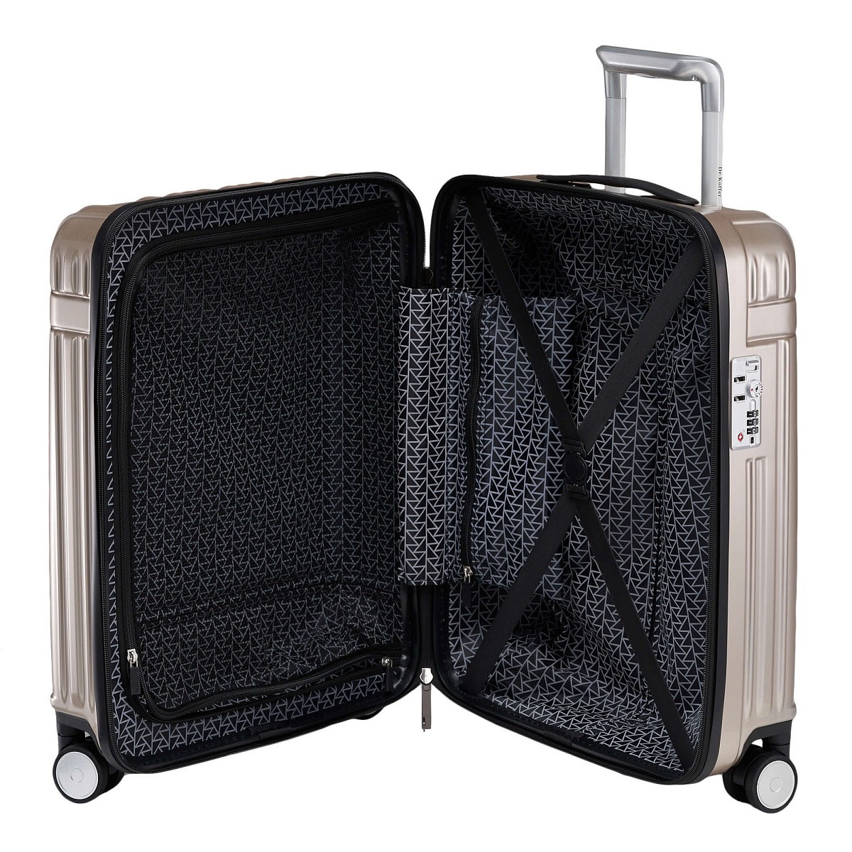 Чемодан на колесах S Dr.Koffer АБС (abs) пластик золото