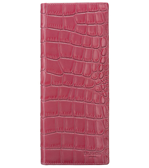 Визитница Dr.Koffer из натуральной кожи розовая