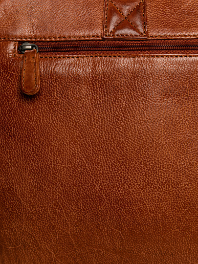 Деловая сумка Dr.Koffer из натуральной кожи коричневая