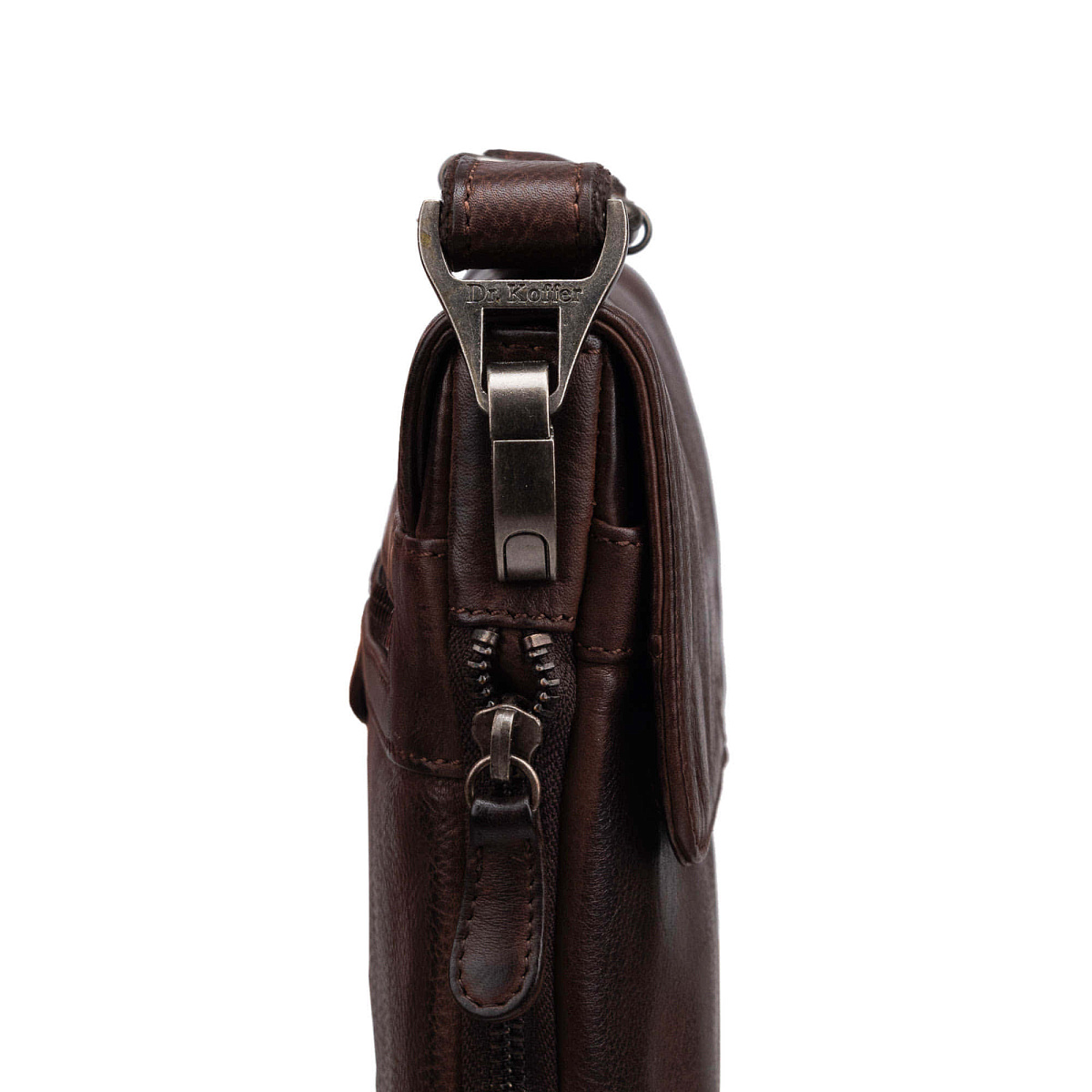 Сумка через плечо Dr.Koffer из натуральной кожи коричневая
