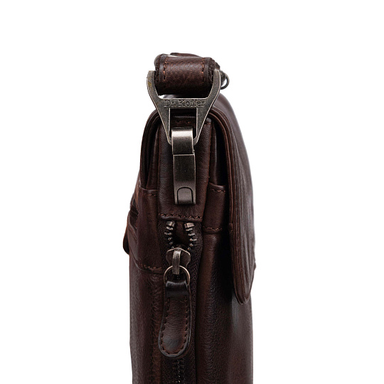 Сумка через плечо Dr.Koffer из натуральной кожи коричневая