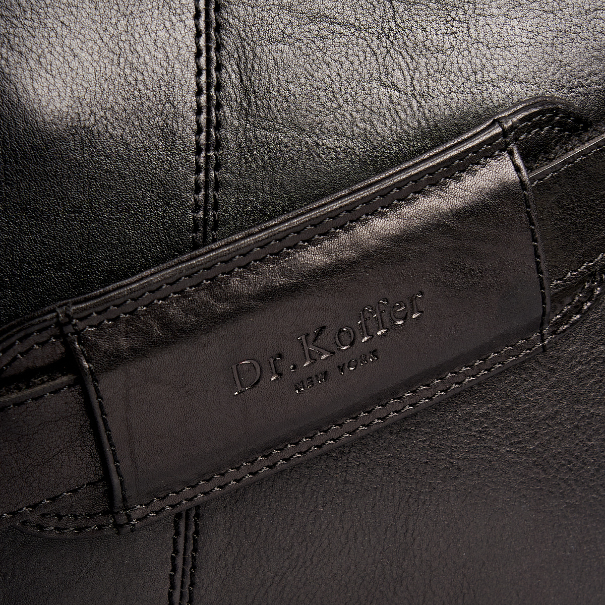 Портфель Dr.Koffer из натуральной кожи черный