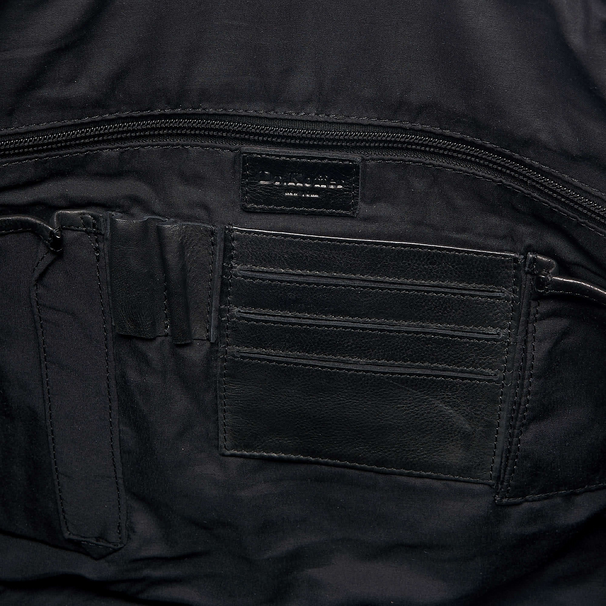 Деловая сумка Dr.Koffer из натуральной кожи черная