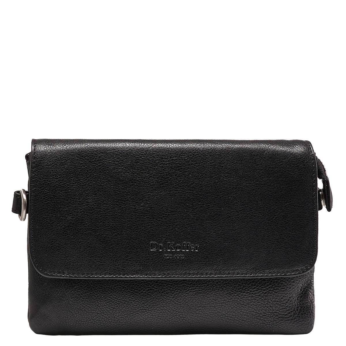 Сумка барсетка из натуральной кожи Dr. Koffer черная