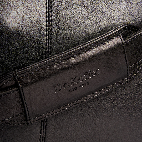 Портфель Dr.Koffer из натуральной кожи черный
