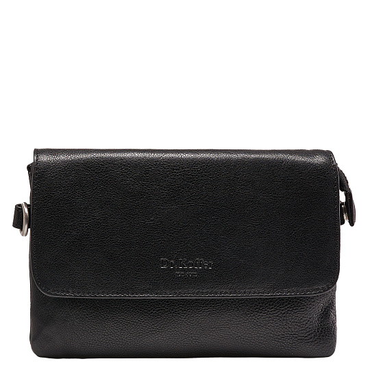 Сумка барсетка из натуральной кожи Dr. Koffer черная