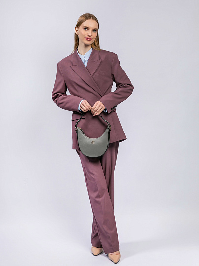 Женская сумка Dr. Koffer из натуральной кожи серая