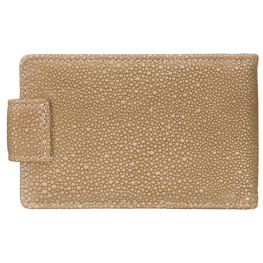 Визитница Dr.Koffer из натуральной кожи бежевая