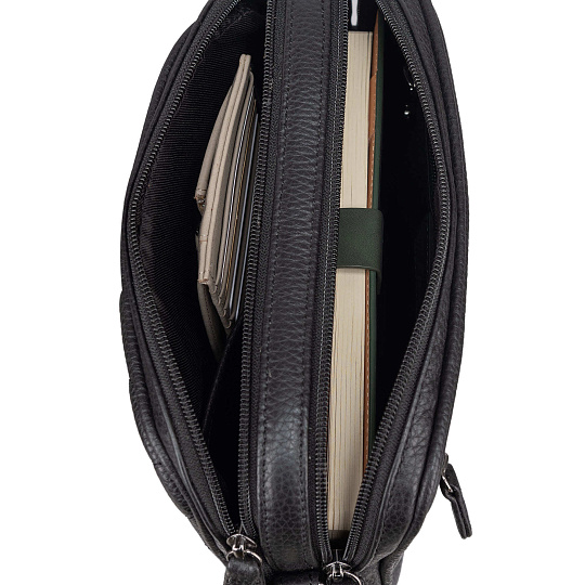 Женская сумка Dr.Koffer из натуральной кожи чёрная