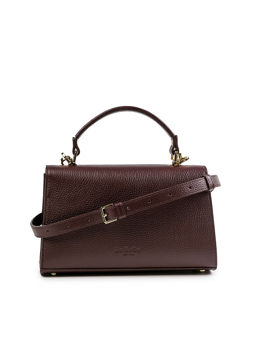 Женская сумка Dr.Koffer из натуральной кожи фиолетовая