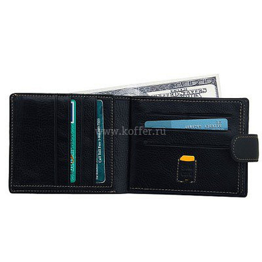 Портмоне Dr.Koffer из натуральной кожи черное